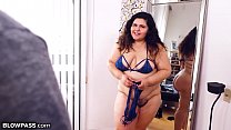 BBW Stepmother Sucks Dick While Husband’s Away