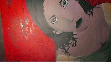 – Masturbación con retratos pintados de mujeres por Sexy N1 –