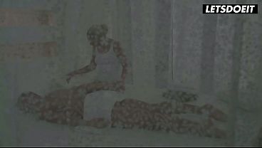 Fit Blonde Gives Full Body Oil Massage… Her Hands Slide Down and Start Fisting His Thick Cock Until He Cums